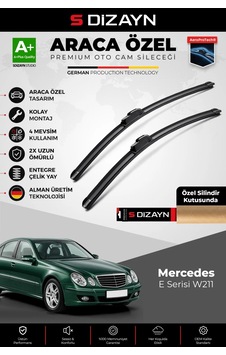 S-dizayn Mercedes-benz E Serisi W211 Ön Cam Silecek Seti 2002-2009 Premium Araca Özel 65-65 Cm A+ Ka