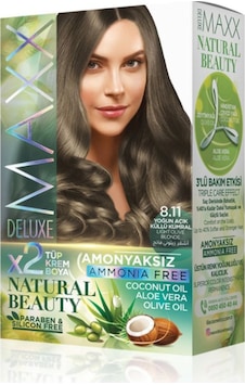 Maxx Deluxe Set Boya Natural Beauty 8.11 Yoğun Açık Küllü Kumra (530345564) Maxx Deluxe Set Boya Natural Beauty 8.11 Yoğun Açık Küllü Kumra (530345564)