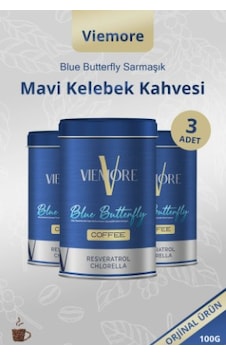 Viemore 3 Adet - Blue Butterfly Sarmaşık Ekstresi Içeren Kahve - Mavi Kelebek Kahvesi 300g Çözünebilir
