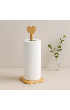Bambu Kağıt Havluluk 12x12 Cm Kalp Başlı Sap 28.5 Cm Renkli