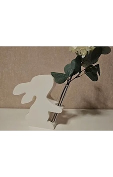Tavşan Vazo Dekoratif Çiçeklik 3d Baskı Figürlü Vazo Çok Renkli Tavşan Vazo Dekoratif Çiçeklik 3d Baskı Figürlü Vazo Çok Renkli