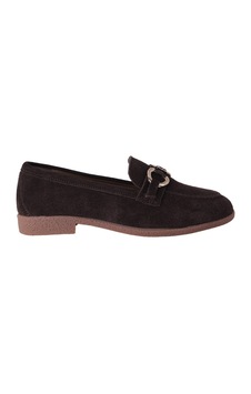 Hobby Ayakkabı Hobby Kadın Süet Metal Tokalı Loafer Babet Ayakkabı Kahverengi Hobby Ayakkabı Hobby Kadın Süet Metal Tokalı Loafer Babet Ayakkabı Kahverengi