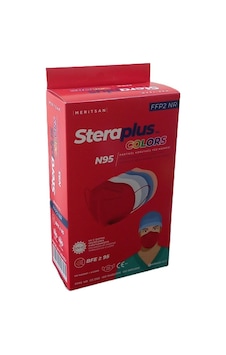 Steraplus Colors Ffp2 5 Katmanlı Telli N95 Maske Kırmızı 10'lu Steraplus Colors Ffp2 5 Katmanlı Telli N95 Maske Kırmızı 10'lu