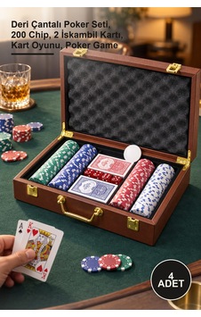Arı 4 Adet Poker Oyunu Deri Çantalı Poker Seti, 200 Chip, 2 İskambil Kartı, Kart Oyunu, Poker Game Açık Arı 4 Adet Poker Oyunu Deri Çantalı Poker Seti, 200 Chip, 2 İskambil Kartı, Kart Oyunu, Poker Game Açık