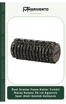 Özel Üretim Foam Roller Tırtıklı Masaj Rulosu 30 Cm Egzersiz Spor Aleti Günlük Kullanım Siyah - Sarı Özel Üretim Foam Roller Tırtıklı Masaj Rulosu 30 Cm Egzersiz Spor Aleti Günlük Kullanım Siyah - Sarı