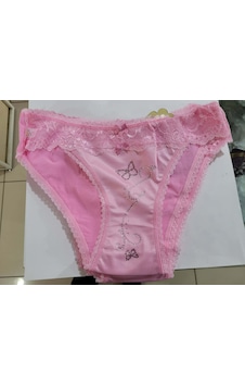 Papatya Dantel Detay Kadın Slip Külot V64 Pembe