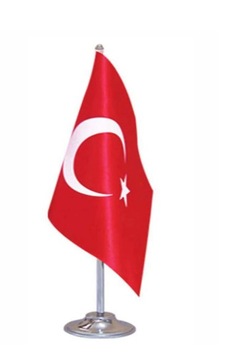 Saten Masa Üstü Tekli Türk Bayrağı Saten Masa Üstü Tekli Türk Bayrağı