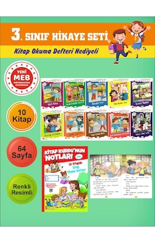 3.sınıflar İçin Okumayı Sevdiren 10 Lu Hikaye Seti 4 Kitap Okuma Defteri Hediyeli 3.sınıflar İçin Okumayı Sevdiren 10 Lu Hikaye Seti 4 Kitap Okuma Defteri Hediyeli