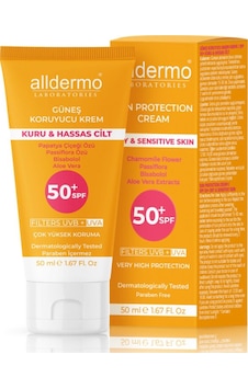 Alldermo Spf50 Kuru Ve Hassas Cilt Kremi 50 Ml
