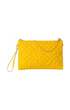 Names Bag Desenli Portföy Clutch Çanta 25x19 Cm - El Çantası Sarı Sarı Names Bag Desenli Portföy Clutch Çanta 25x19 Cm - El Çantası Sarı Sarı