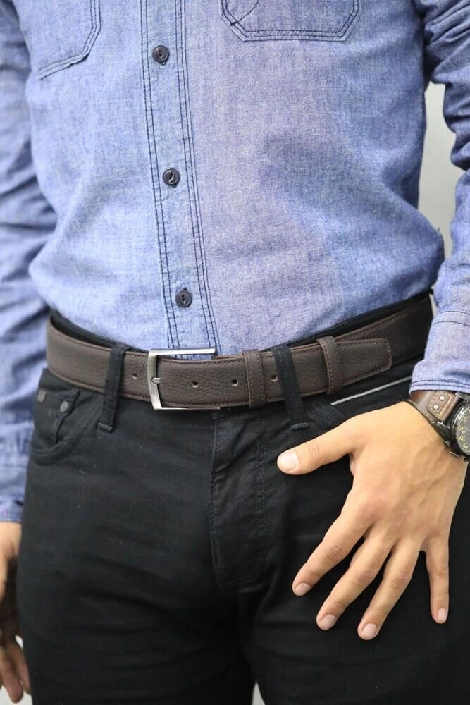 Guard Mat Deri Erkek Kemeri 4 Cm - Kahverengi Çok Renkli Guard Mat Deri Erkek Kemeri 4 Cm - Kahverengi Çok Renkli