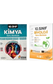 Aydın + Biyotik 2026 10. Sınıf Kimya + Biyoloji Soru Bankası 2 Li Set Aydın + Biyotik 2026 10. Sınıf Kimya + Biyoloji Soru Bankası 2 Li Set