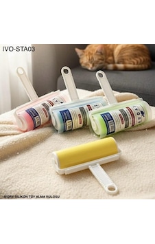 Ivory Xl Silikon Tüy Alıcı Rulo Kedi & Köpek Tüyü Temizleyici