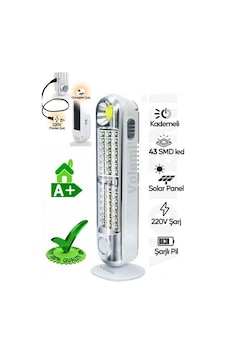 22 Cm Solar Volemi Şarjlı Led Lamba 0053