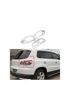 Volkswagen Tiguan 2008 2011 Arka Stop Kaplama Abs Krom