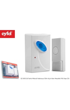 Eyfel EZ-850 16 Farklı Melodi Kablosuz 50m Açık Alan Mesafeli Pilli Kapı Zili