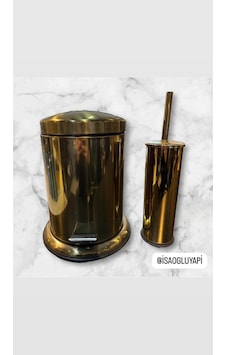 İsaoğlu Yapı Gold Çöp Kovası Ve Fırça Pirinç Banyo Çöp Kovası Gold Yavaş Kapanan Tasarım Gold Altın İsaoğlu Yapı Gold Çöp Kovası Ve Fırça Pirinç Banyo Çöp Kovası Gold Yavaş Kapanan Tasarım Gold Altın