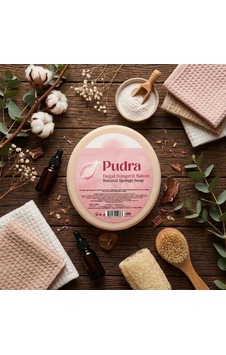 Pudra Doğal Süngerli Sabun 120g - İpeksi Yumuşaklık Ve Saf Temizlik Pudra Doğal Süngerli Sabun 120g - İpeksi Yumuşaklık Ve Saf Temizlik