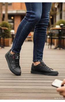 Sneakers Bağcıklı Erkek Ayakkabı Legan-8111 Siyah Sneakers Bağcıklı Erkek Ayakkabı Legan-8111 Siyah