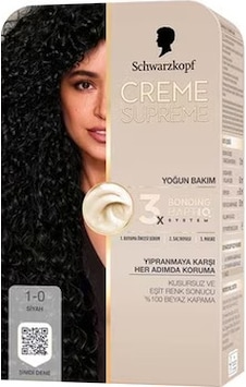 Schwarzkopf Creme Supreme Saç Boyası Siyah 1-0