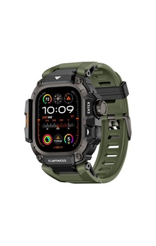 Watch Ultra 49mm Uyumlu Mohseven İwatch Punk Fortress Serisi Kasa Koruyuculu Silikon Kordon Yeşil Watch Ultra 49mm Uyumlu Mohseven İwatch Punk Fortress Serisi Kasa Koruyuculu Silikon Kordon Yeşil