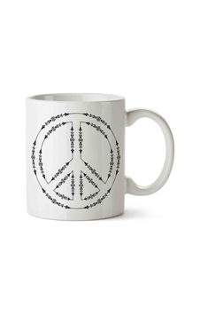 Barış Peace Baskılı Kupa Bardak Beyaz Barış Peace Baskılı Kupa Bardak Beyaz