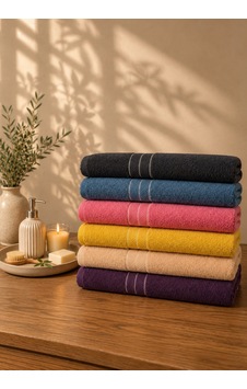 Home Pamuklu Havlu 6 Lı 90x150 Çok Renkli Home Pamuklu Havlu 6 Lı 90x150 Çok Renkli