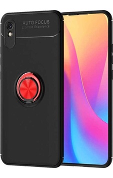 Xiaomi Redmi 9a Kılıf Zore Ravel Silikon Kapak Siyah-Kırmızı Xiaomi Redmi 9a Kılıf Zore Ravel Silikon Kapak Siyah-Kırmızı