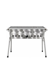 Birçelik Emd-03 Büyük Boy Taşlı Tüplü Mangal 54.5x31.5x22 Cm Gri