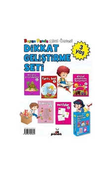 3 Yaş Okul Öncesi-Dikkat Geliştirme Seti-5 Kitap Takım - Afife Çoruk - Panda
