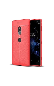 Sony Xperia Xz2 Kılıf Deri Görünümlü Renk Atmayan Dayanaklı Silikon Kapak Niss