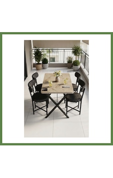 Bezos Mutfak Masası 4 Sandalyeli Set 110x70 Cm Modern Bahçe Cafe Masa Takımı 4 Kişilik Tedy 9883 Anstrasit Hb006 Çok Renkli Bezos Mutfak Masası 4 Sandalyeli Set 110x70 Cm Modern Bahçe Cafe Masa Takımı 4 Kişilik Tedy 9883 Anstrasit Hb006 Çok Renkli