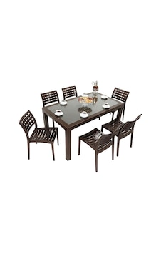 Luna Wood 90x150 Cafe Sandalye Camlı Masa Takımı Kahverengi Luna Wood 90x150 Cafe Sandalye Camlı Masa Takımı Kahverengi