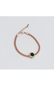 18k Rose Gold Plated Green Glow Bileklik Gold 18k Rose Gold Plated Green Glow Bileklik Gold