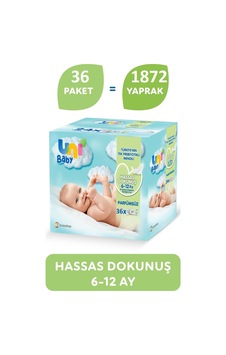 Uni Baby Hassas Dokunuş Islak Mendil 36'Lı 1872 Yaprak Kapaklı Uni Baby Hassas Dokunuş Islak Mendil 36'Lı 1872 Yaprak Kapaklı