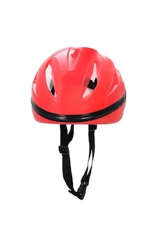 Çocuk Kask Bisiklet Scooter Kaykay Paten Koruyucu Kask Kırmızı