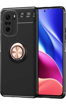 Xiaomi Redmi K40 Kılıf Zore Ravel Silikon Kapak Siyah-Rose Gold Xiaomi Redmi K40 Kılıf Zore Ravel Silikon Kapak Siyah-Rose Gold