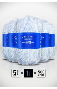 Bebek Mavi 5'li Paket 100 Gr / 60 M Tavşan Tüyü Dokulu Kalın Kürk Peluş Örgü İpi Bebek Mavi 5'li Paket 100 Gr / 60 M Tavşan Tüyü Dokulu Kalın Kürk Peluş Örgü İpi