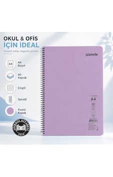 My Note Flex Pastel A4 60 Yaprak 60 Gr Spiralli Çizgili Defter Mor My Note Flex Pastel A4 60 Yaprak 60 Gr Spiralli Çizgili Defter Mor