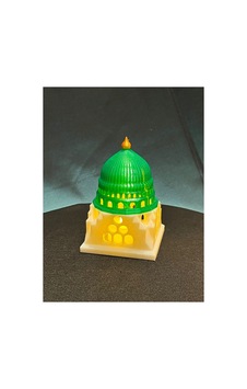 Led Mumlu Yeşil Kubbe Mescidi Nebevi Beyaz Led Mumlu Yeşil Kubbe Mescidi Nebevi Beyaz
