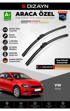 S-dizayn Volkswagen Polo Aw Ön Cam Silecek Seti 2017 Üzeri Premium Araca Özel 65-45 Cm A+ Kalite S-dizayn Volkswagen Polo Aw Ön Cam Silecek Seti 2017 Üzeri Premium Araca Özel 65-45 Cm A+ Kalite