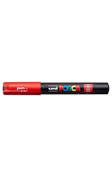 Uni Posca 0.7 Su Bazlı Poster Markörü Kırmızı Pc-1m Çok Renkli