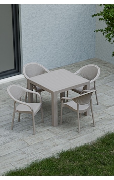 90x90 Cm Rattan 4 Kişilik Masa Takımı Camsız Bambu Sandalye Bahçe Teras Takımı Oturma Grubu Cappuccino 90x90 Cm Rattan 4 Kişilik Masa Takımı Camsız Bambu Sandalye Bahçe Teras Takımı Oturma Grubu Cappuccino