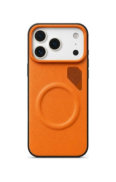 Apple iPhone 17 Pro Max Uyumlu Magsafe Premium Tuşlu Vegan Deri Kılıf Ram Serisi Turuncu Apple iPhone 17 Pro Max Uyumlu Magsafe Premium Tuşlu Vegan Deri Kılıf Ram Serisi Turuncu