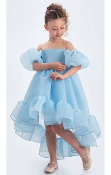 Mnk Baby & Kids Arisvi Kız Çocuk Abiye M00738 Mavi Mnk Baby & Kids Arisvi Kız Çocuk Abiye M00738 Mavi