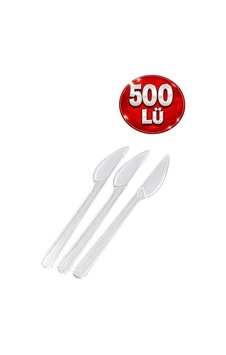 Plastik Bıçak Lüks Şeffaf 500lü