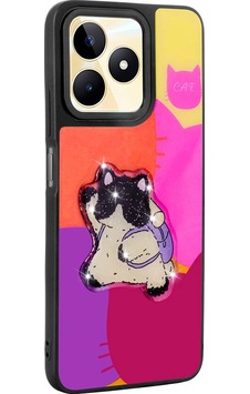 Realme C53 Kılıf Parlayan Kabartmalı İkonik Figürlü Zore Amas Silikon Kapak Beyaz Realme C53 Kılıf Parlayan Kabartmalı İkonik Figürlü Zore Amas Silikon Kapak Beyaz