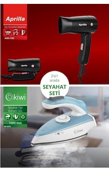 Kiwi Kats-12 Seyahat Seti Katlanabilir Siyah Saç Kurutma Makinesi Ve Mavi Seyahat Ütüsü Kiwi Kats-12 Seyahat Seti Katlanabilir Siyah Saç Kurutma Makinesi Ve Mavi Seyahat Ütüsü
