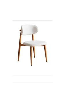 Modena Home Bohem Yemek Masası Sandalyesi Ahşap Sandalye Polo Mutfak Sandalyesi Bej