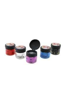 Krt-1092 Karışık Desenli Cam Gövdeli Kapaklı Kokusuz Küllük - 24'li Paket